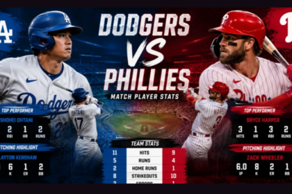 Phillies vs Dodgers Match Player Stats